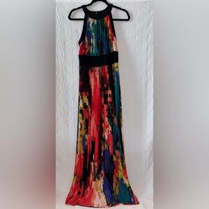 RSVP Halter Abstract Maxi Dress